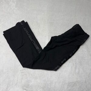 Guess Collection Black Tuxedo Flare Dress Pants Satin Side Stripe G2450144 2
